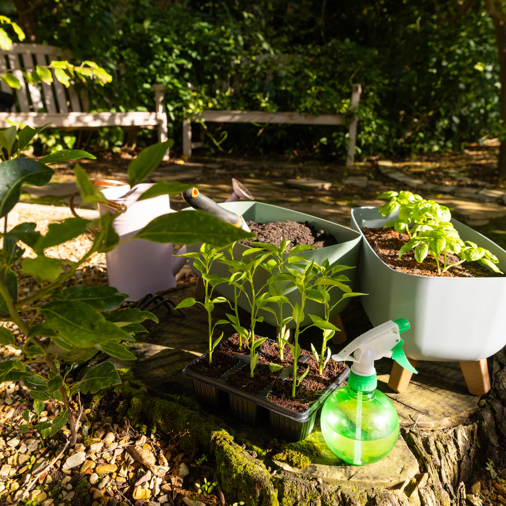 Jardinero en la costa del maresme